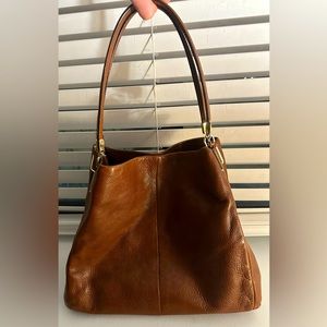 Brown Leather Coach Handbag